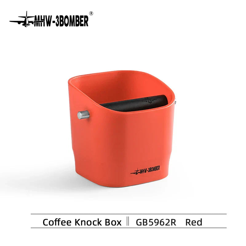 Maliben | 0.9–1.2 l Espresso knock box, detachable knock bar and non-slip base, square coffee grounds waste, barista desktop accessories