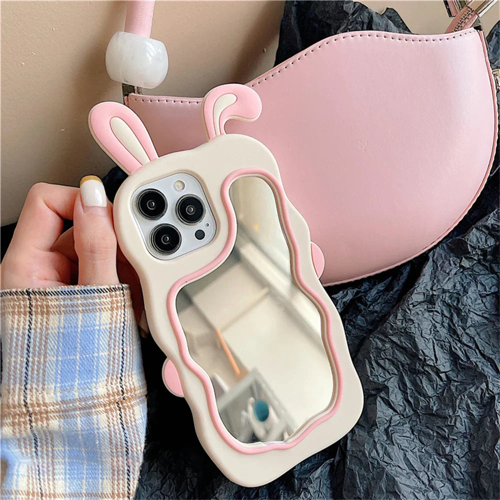 Maliben | Rabbit Ear Make-Up Mirror Iphone Case