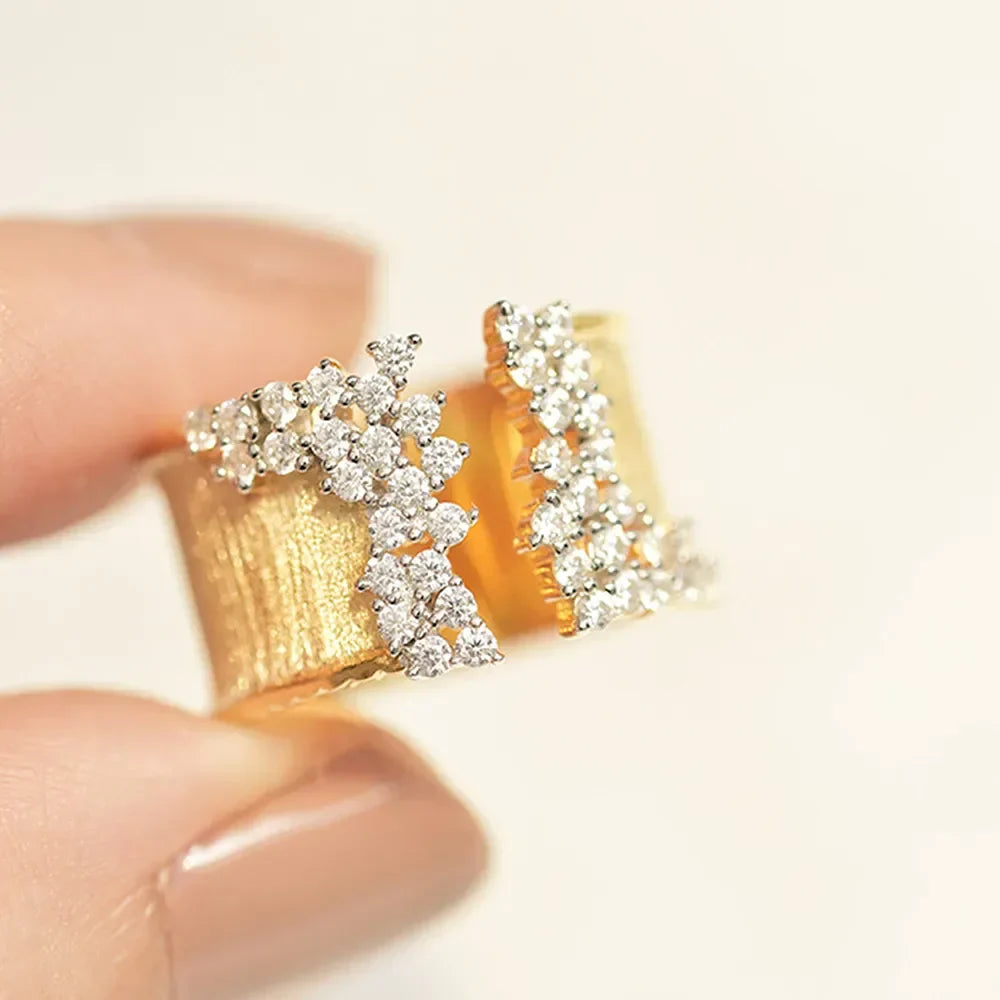 Maliben | Bold Diamond Sparkle Open Ring