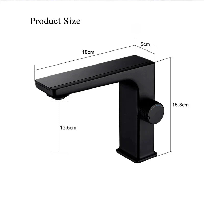 Maliben | Led Sink Faucet With Digital Temperature Display And Hot-Cold Mixing Function