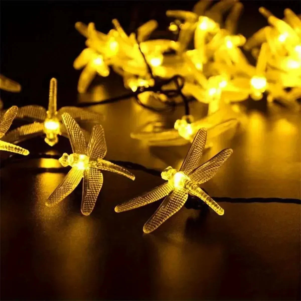 Maliben | Solar String Lights LuMila | 5 m With 20 Dragonfly Leds | 8 Modes | Waterproof & Suitable For Outdoor