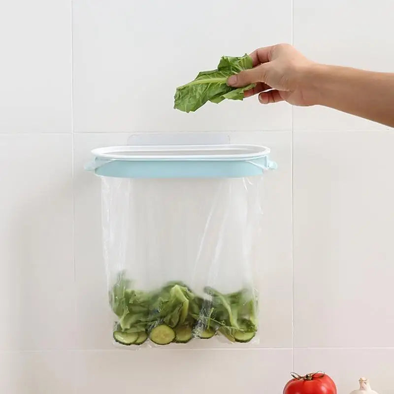 Maliben | Trash Bag Holder Cleanuvo Clipbin | With Lid & Ring Holder | For Hanging On Cabinet Doors | Reusable & Washable