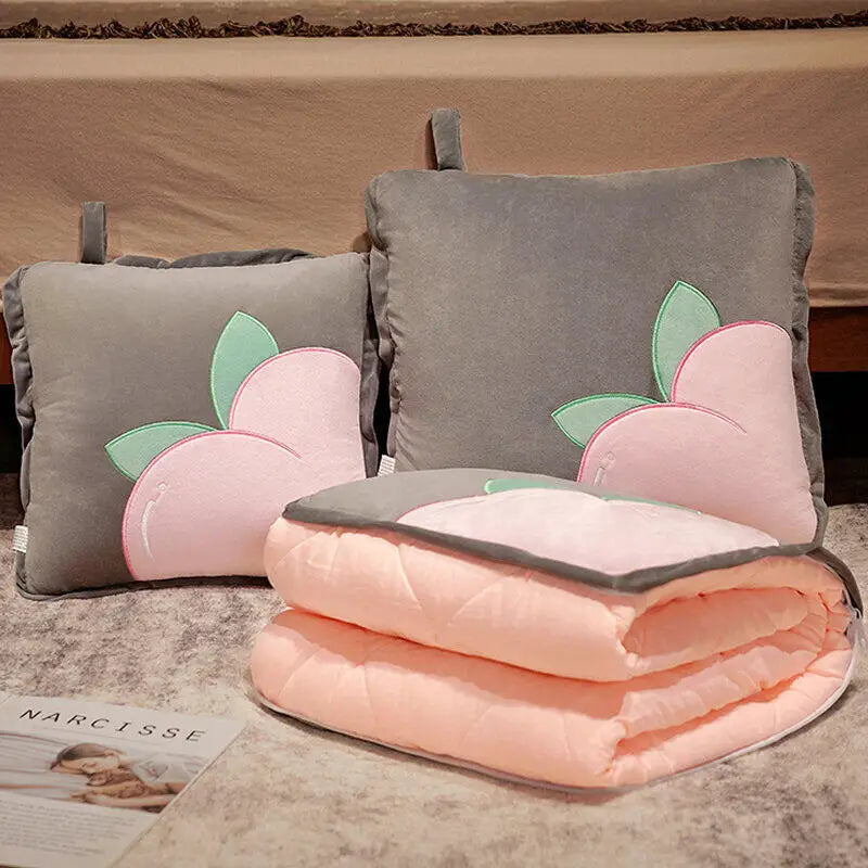 Maliben | Playful Cartoon Toast Foldable Travel Pillow Blanket