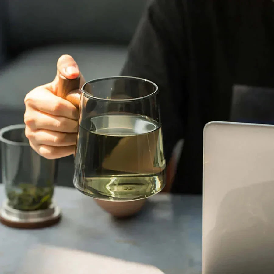 Maliben | Ultramodern Glass Tea Cup With Filter And Lid
