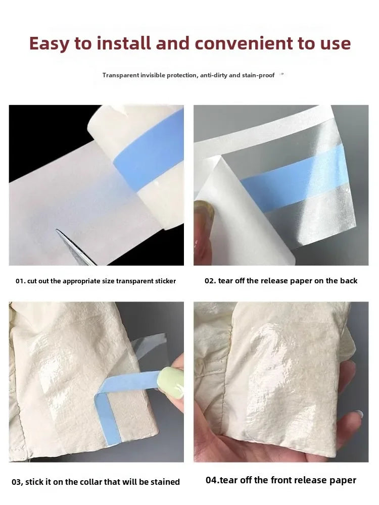 Maliben Transparent Shirt Collar Anti-Stain Stickers