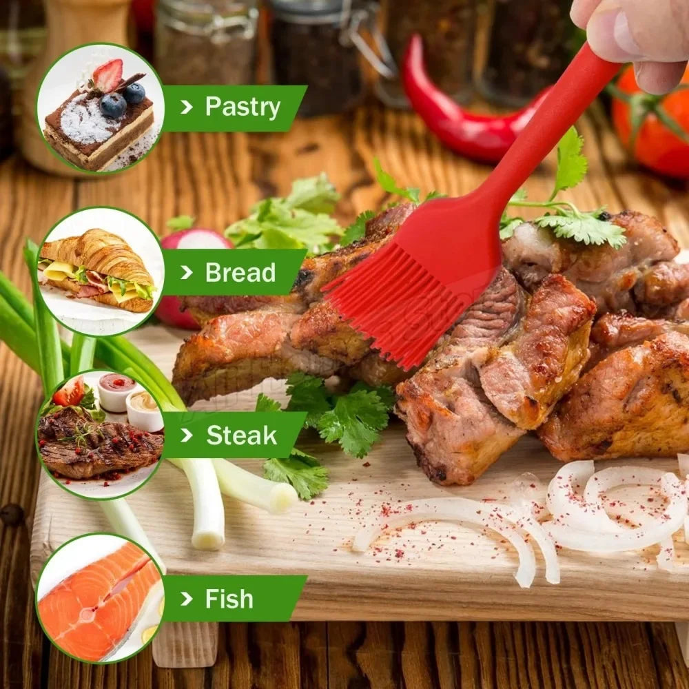 Maliben | Grillfein Silicone Marinade Brush | Heat Resistant & Hygienic | For Bbq, Baking & Cooking