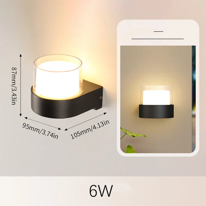 Maliben | Led Outdoor Wall Light Aurobeam | Ip66 Waterproof | Motion Sensor & Twilight Sensor | 6w / 12w