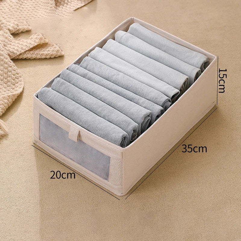 Maliben | Dress Storage Box With ViewIng Window | Foldable & Breathable | Vistalino Linen Box in M/L/Xl