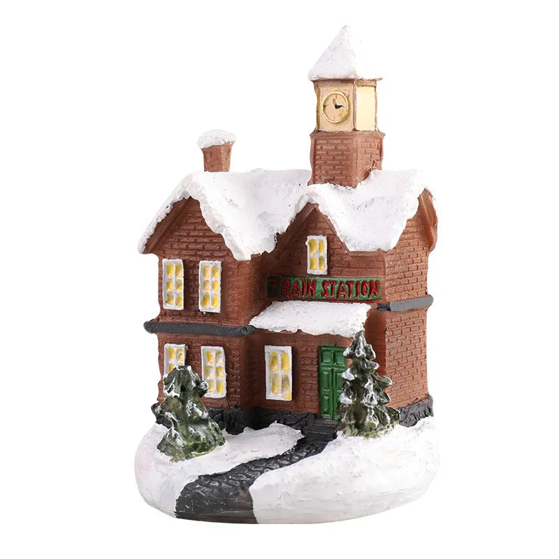 Maliben | Winter Dreams Led Christmas House Figurines