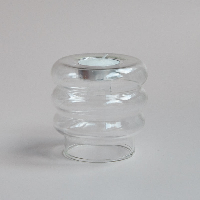 Maliben | Dual Glass Spiral Candle Holder