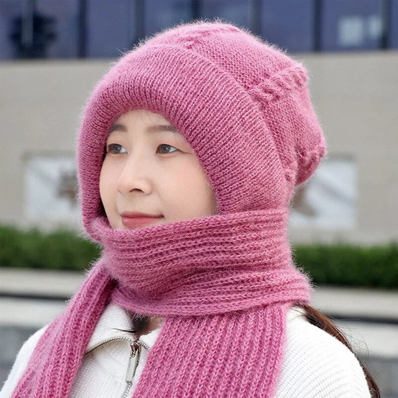 Maliben | Winter Protection Plush Hat Scarf