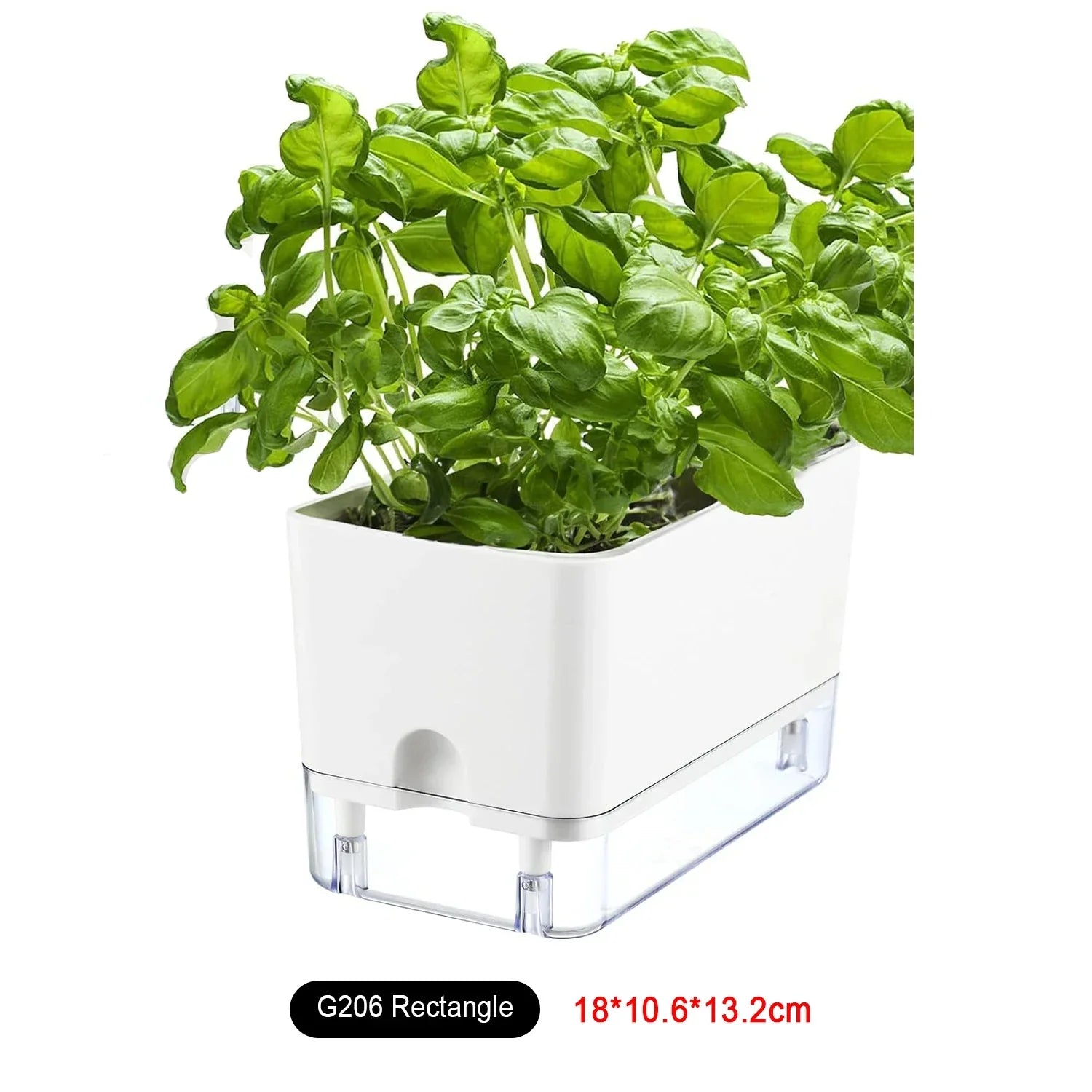 Maliben | Plant Pot Bloomease | Self-Watering & Space-Saving | With Water Level Indicator | For Indoor Plants & Herbs