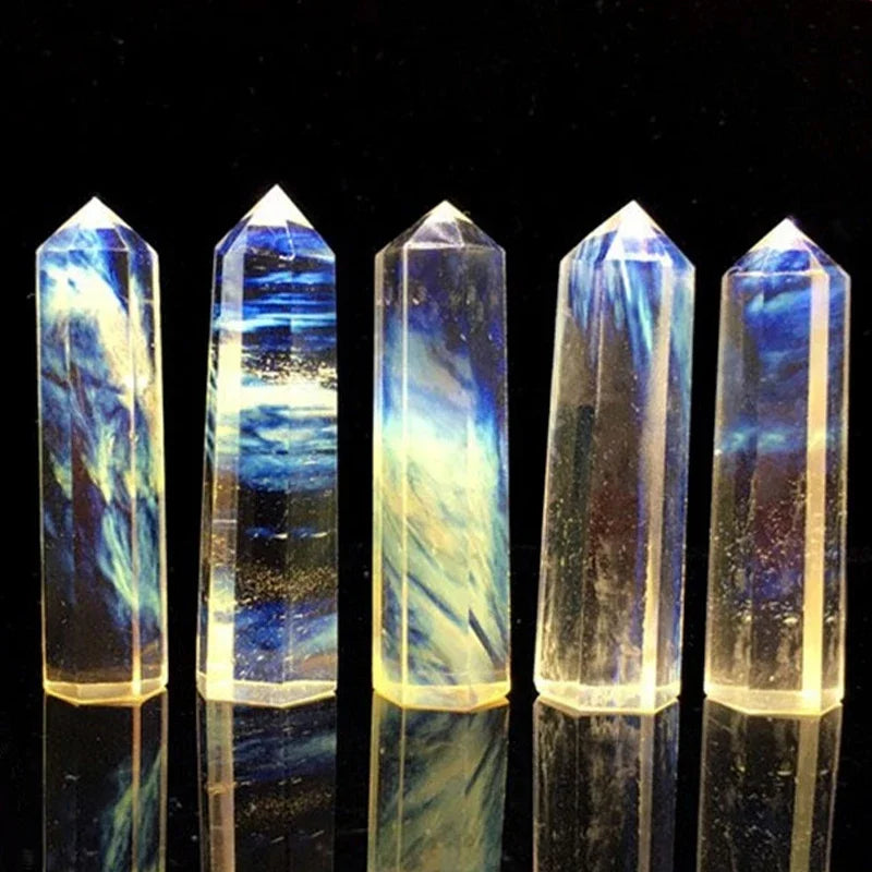 Maliben | Crystal Obelisk Elaria | Natural Stone Healing Stone | For Meditation & Reiki | 4–8 Cm