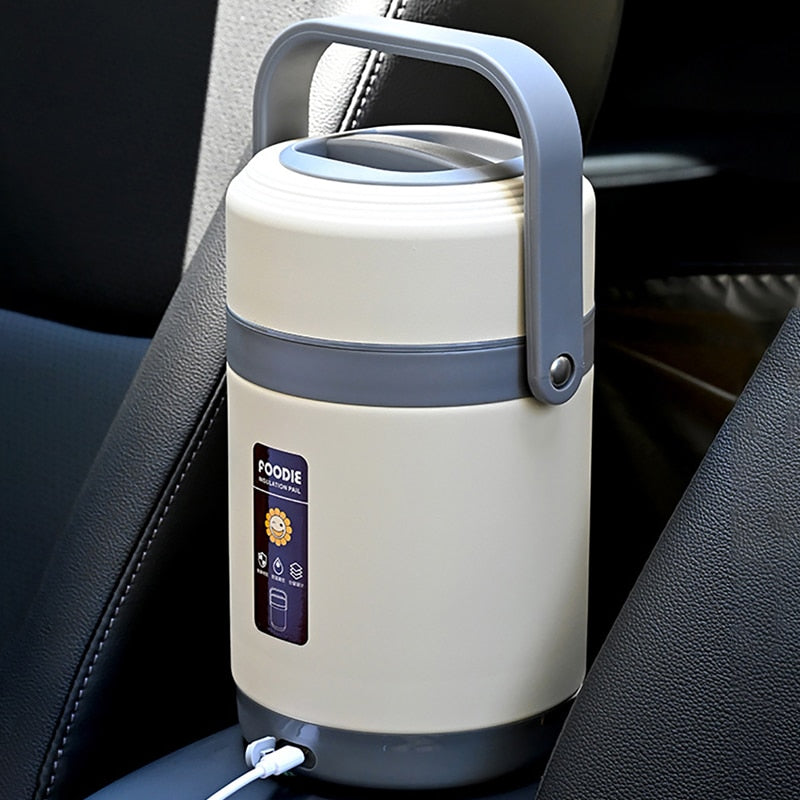 Maliben | Usb Heated Stainless Steel Food Warmer Lunch Box