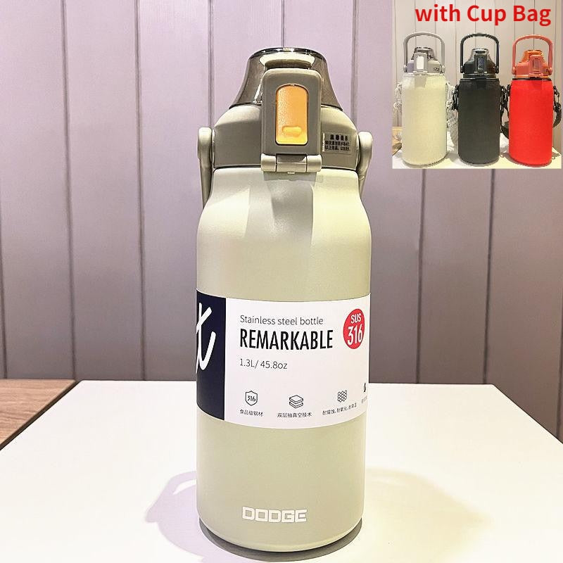 Maliben | StaInless Steel Built-in Straw Camping Thermos