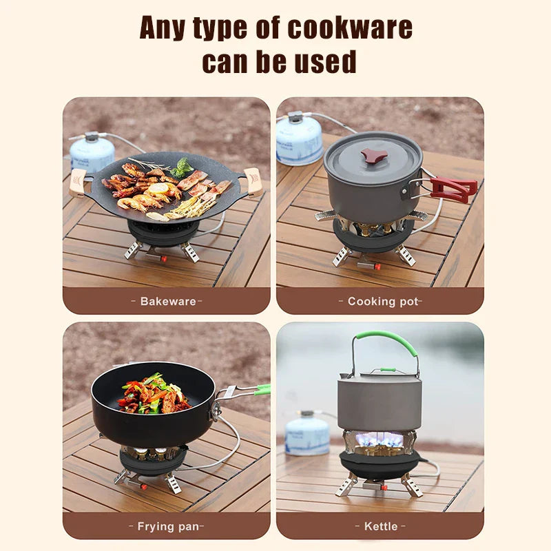 Maliben | Flamurion Camping Gas Stove 16000w With Piezo Ignition | Foldable High-Pressure Gas Burner For Outdoor & Emergencies | For Butane/Propane