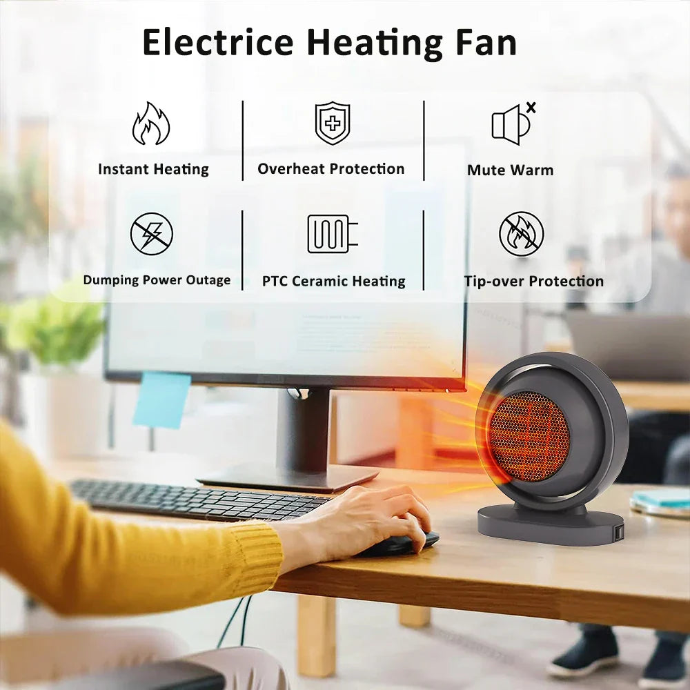 Maliben | Hotair Mini Ptc Heater | 380w | Overheat Protection & Constant Temperature | Portable With Eu Plug