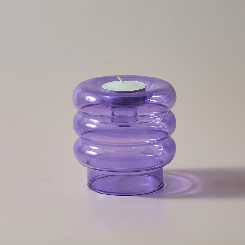 Maliben | Dual Glass Spiral Candle Holder