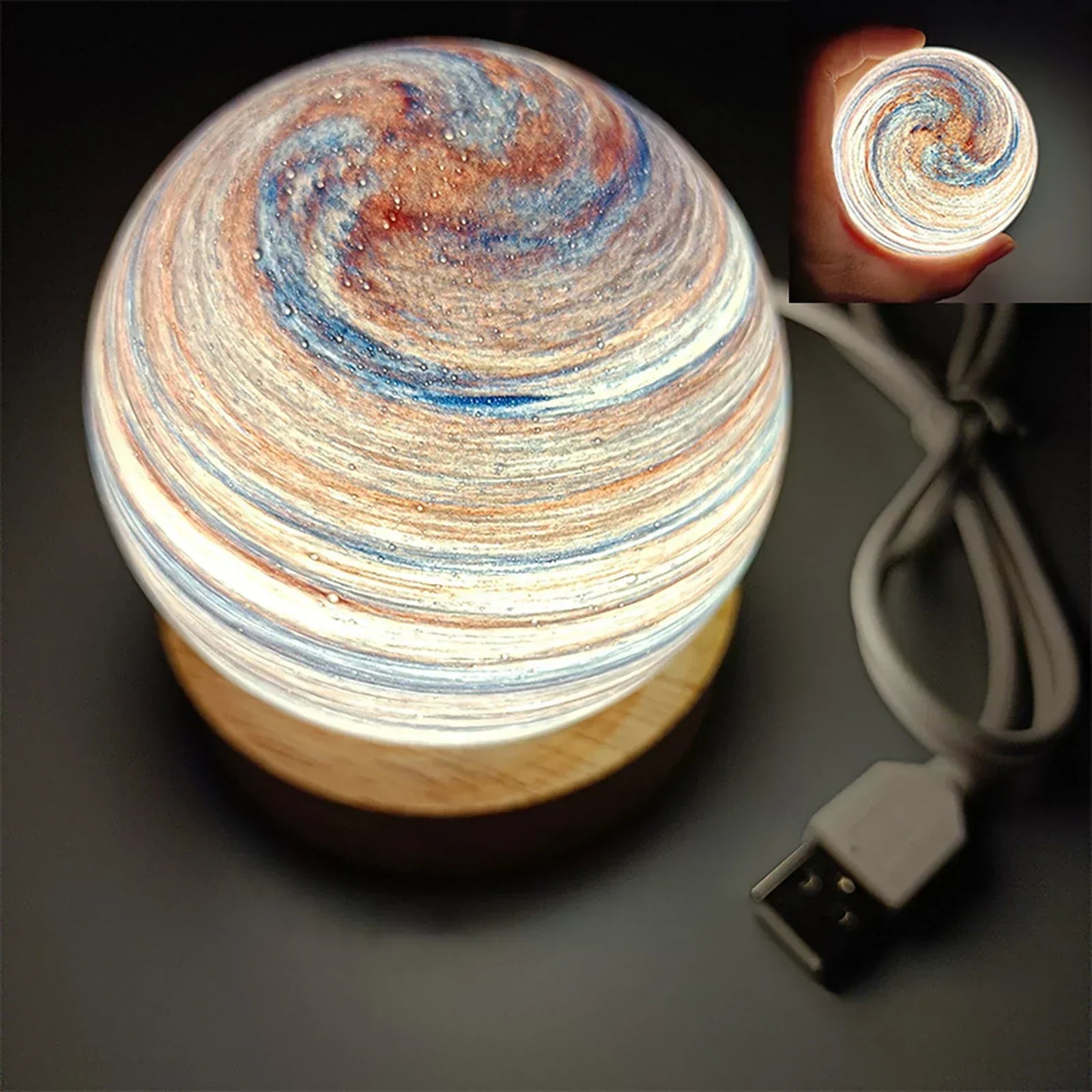 Maliben | Cosmicglow - Mini Night Lights 3d - Solar Decoration Led - Galaxy Ambiance