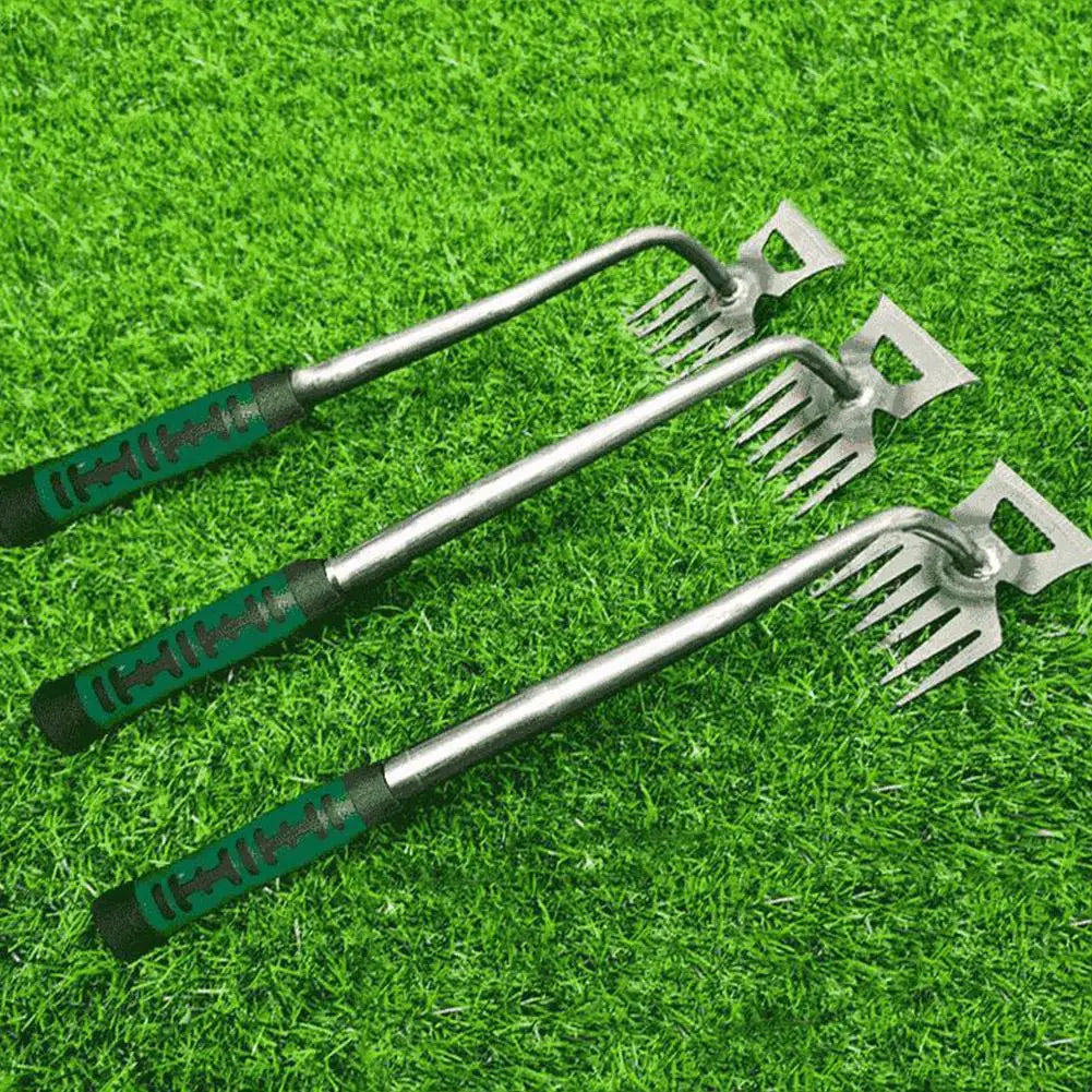 Maliben | Raveta Garden Rake | Robust Steel Tines | Ergonomic Handle | Effective Against Weeds & Leaves