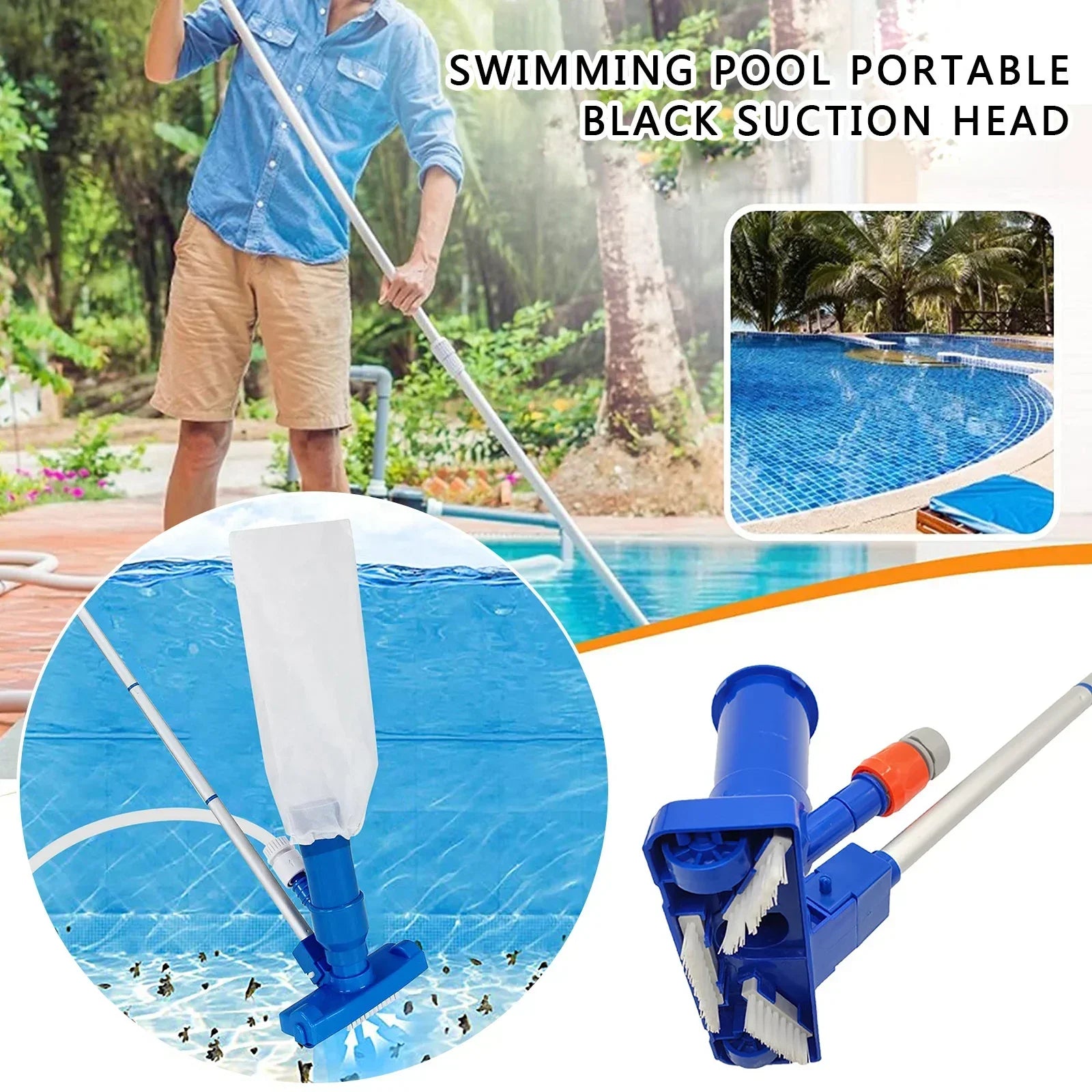 Maliben | Aquarein Pool & Pond Vacuum Set | Underwater Vacuum Cleaner | Incl. Eu Plug | For Pools & Aquariums