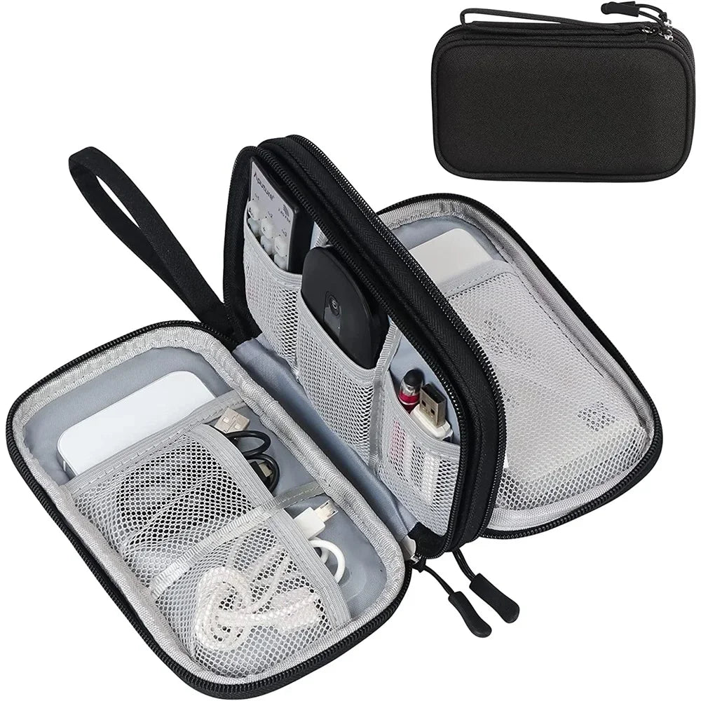 Maliben | Techviva Packsafe Electronic Organizer Bag | 2-Layer & Waterproof | For Cables, Chargers, Usb & Accessories | Compact & Portable