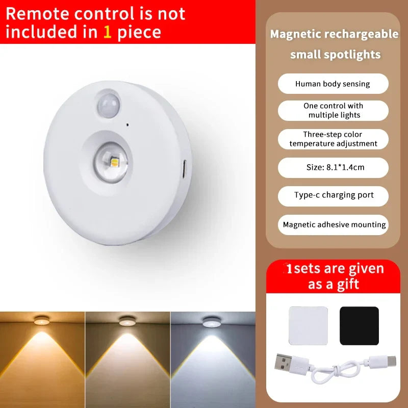 Maliben | Lumoline | Pir Motion Detector Led Light | Dimmable & Rechargeable | Wireless