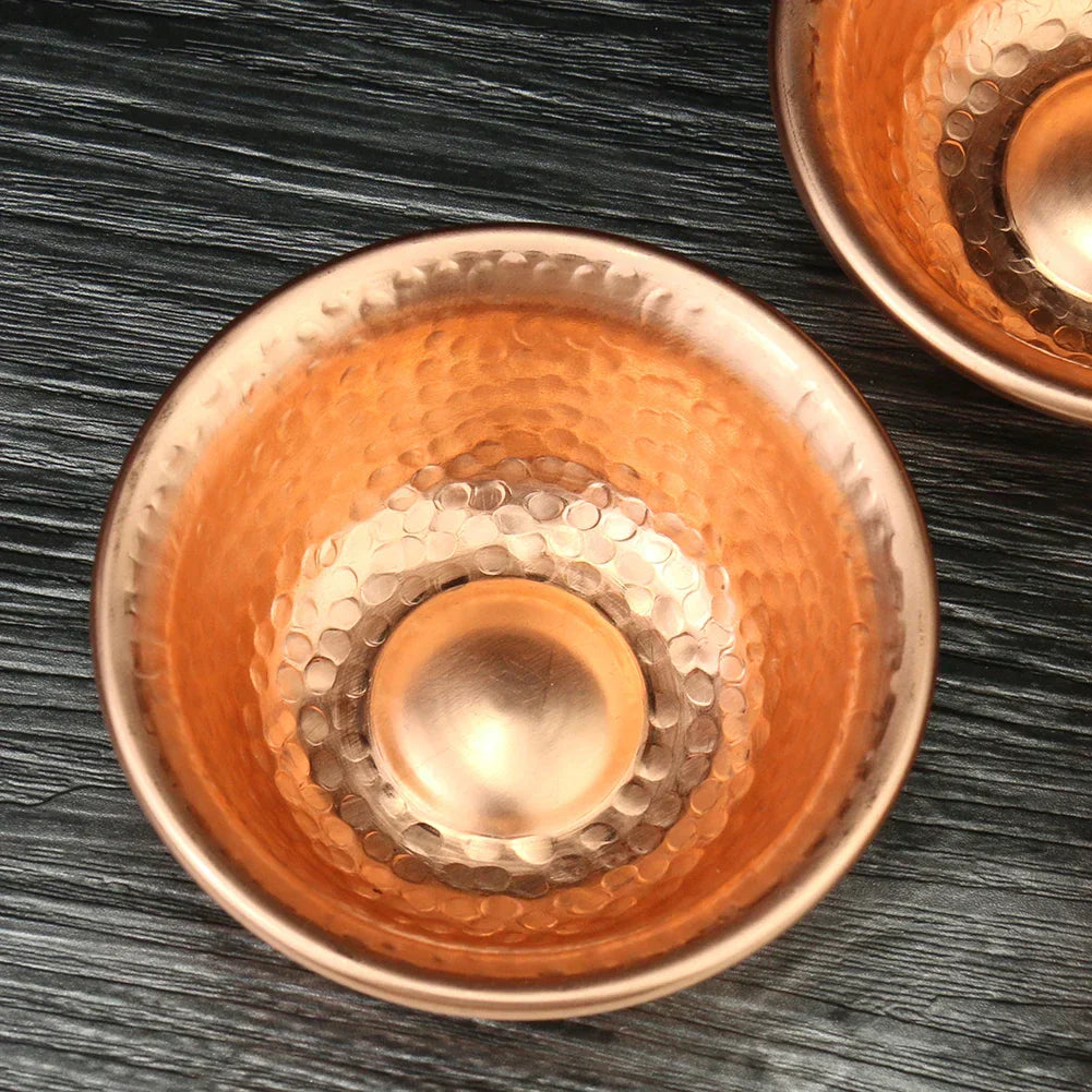 Maliben | Nepalese Pure Copper Water Preparation Bowl Handmade Hammer Pattern Holy Water Bowl For Buddha Buddhism Accessories