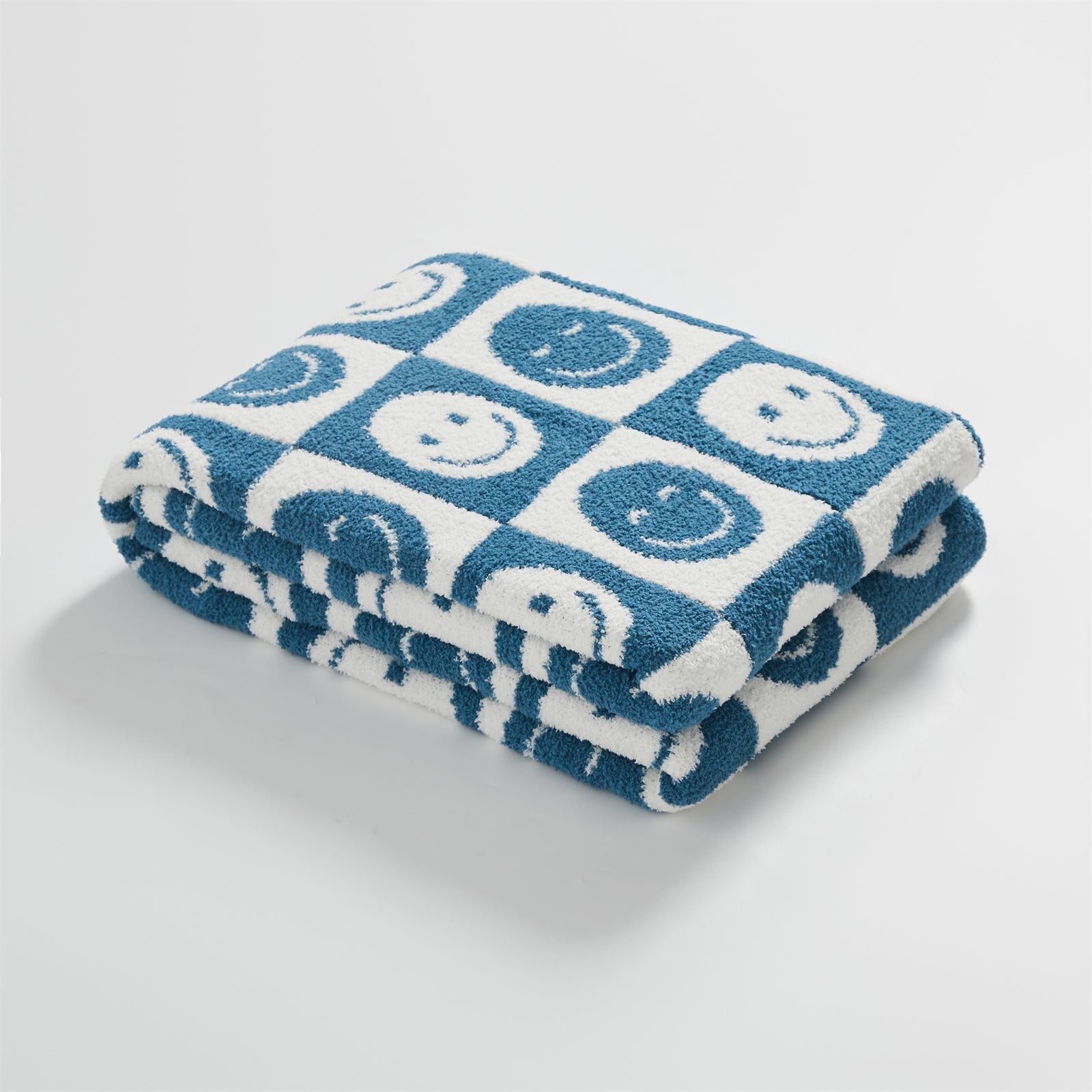 Maliben Smiley Checked Blanket