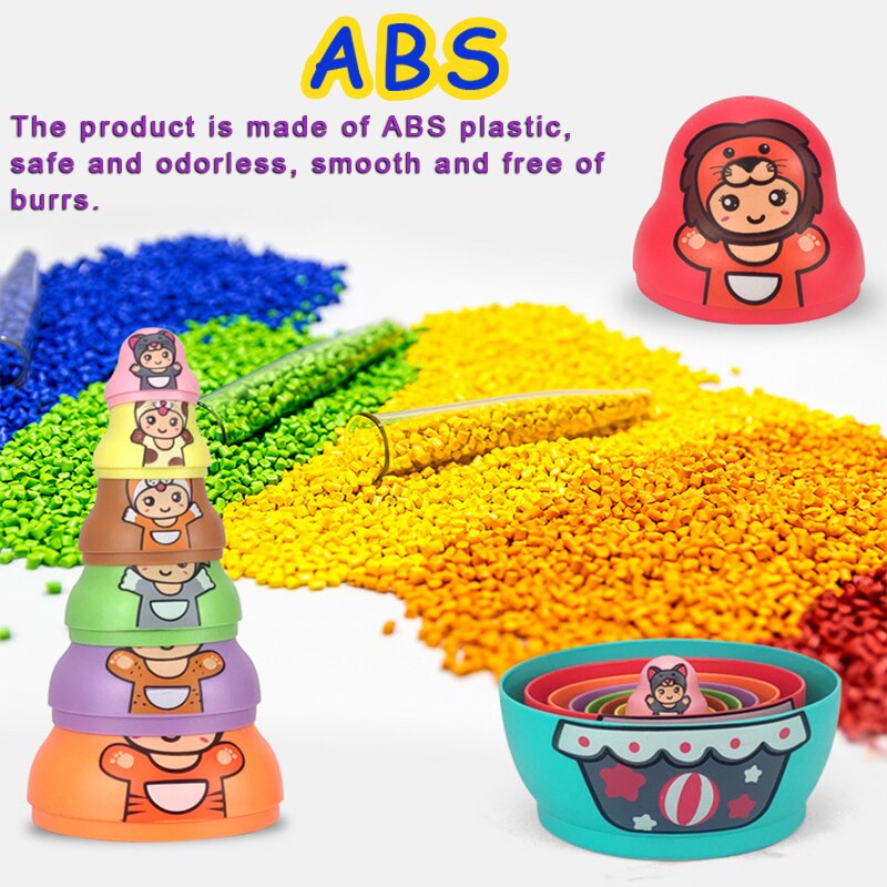 Maliben | Educational Colorful Kids Matryoshka Dolls