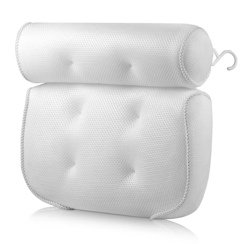Maliben | Luxury Bath Spa Pillow With Air Mesh Technology For Neck, Head, And Back Support