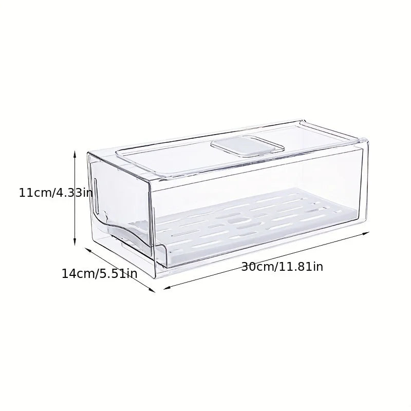 Maliben | Frigova Freshslide Refrigerator Storage Box | Drawer System For Meat, Eggs & Vegetables | Space-Saving & Fresh-Keeping