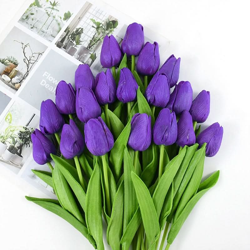 Maliben | Artificial Tulip Bouquet With Realistic Lifelike Flowers