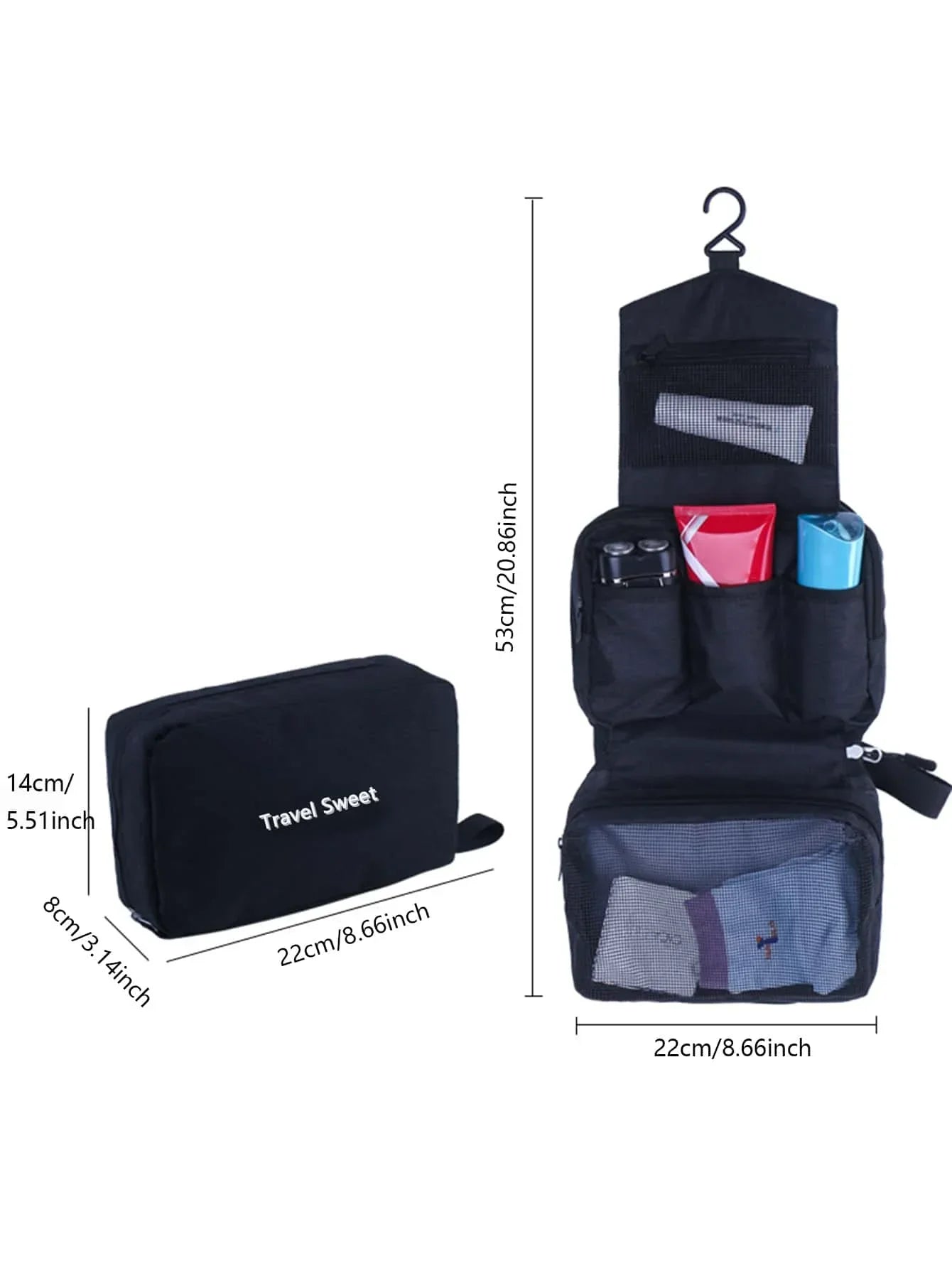 Maliben | Foldable Travel Toiletry Bag Drynexa Travelcube | Multilayer Design With Wet-Dry Separation | Space-Saving & Waterproof