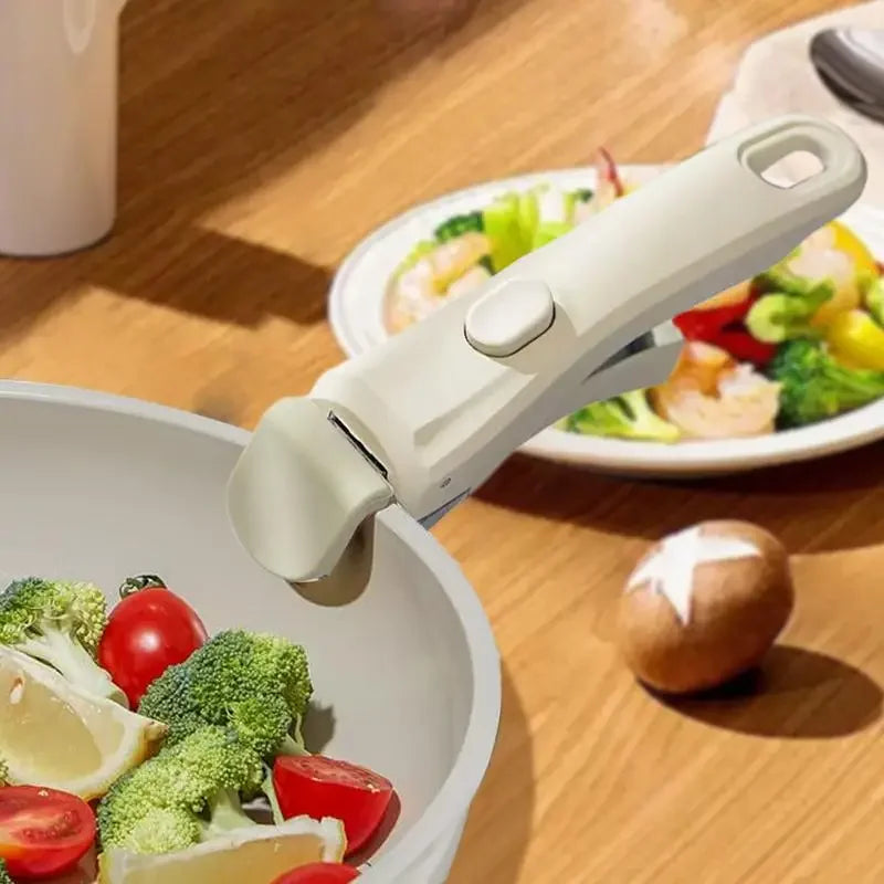 Maliben | Flexigrip Detachable Universal Pot Handle | Heat Resistant & Ergonomic | For Pans & Pots | One-Hand Operation