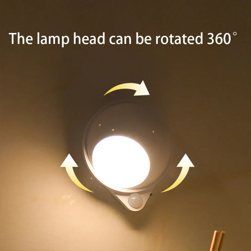 Maliben | Intelligent Led Night Light Glowmate 360 | 360° Rotatable | Motion Sensor | Usb Rechargeable