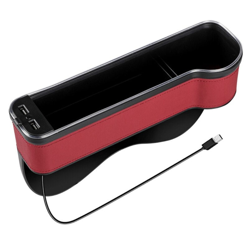 Maliben | Usb Charging Led Car Seat Gap Organizer