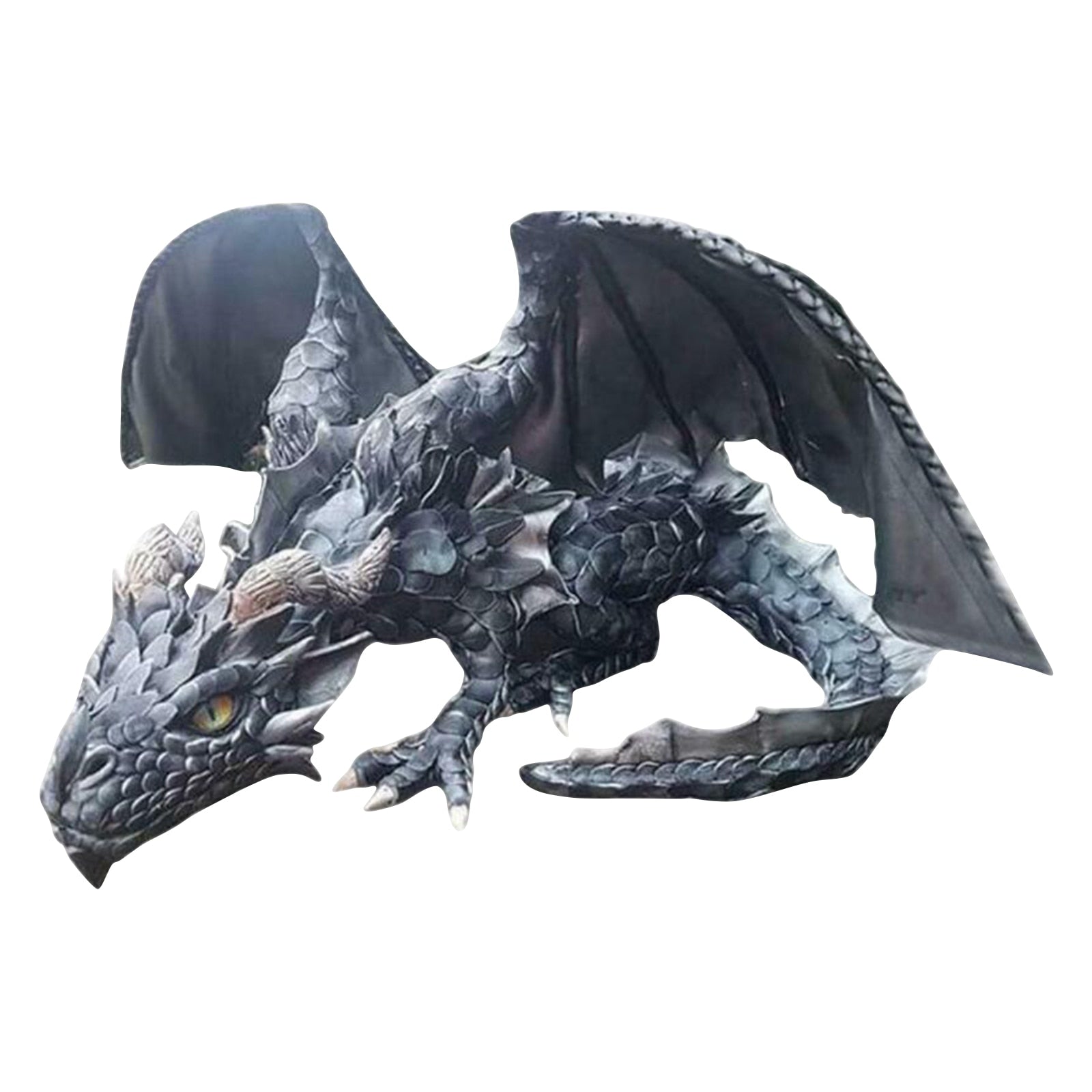 Maliben | Crouching Dragon Guardian Statue: Gothic Outdoor Decoration