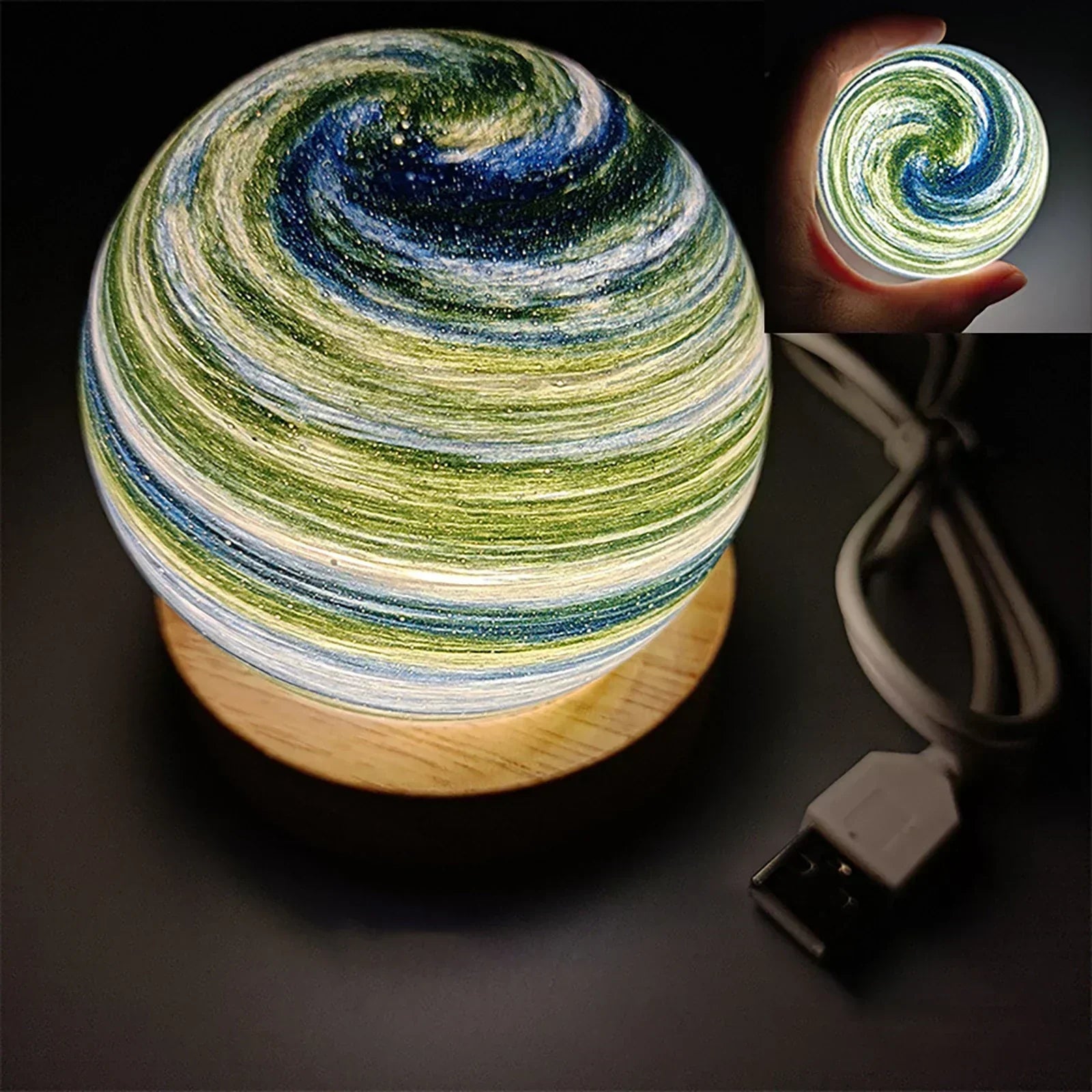 Maliben | Cosmicglow - Mini Night Lights 3d - Solar Decoration Led - Galaxy Ambiance