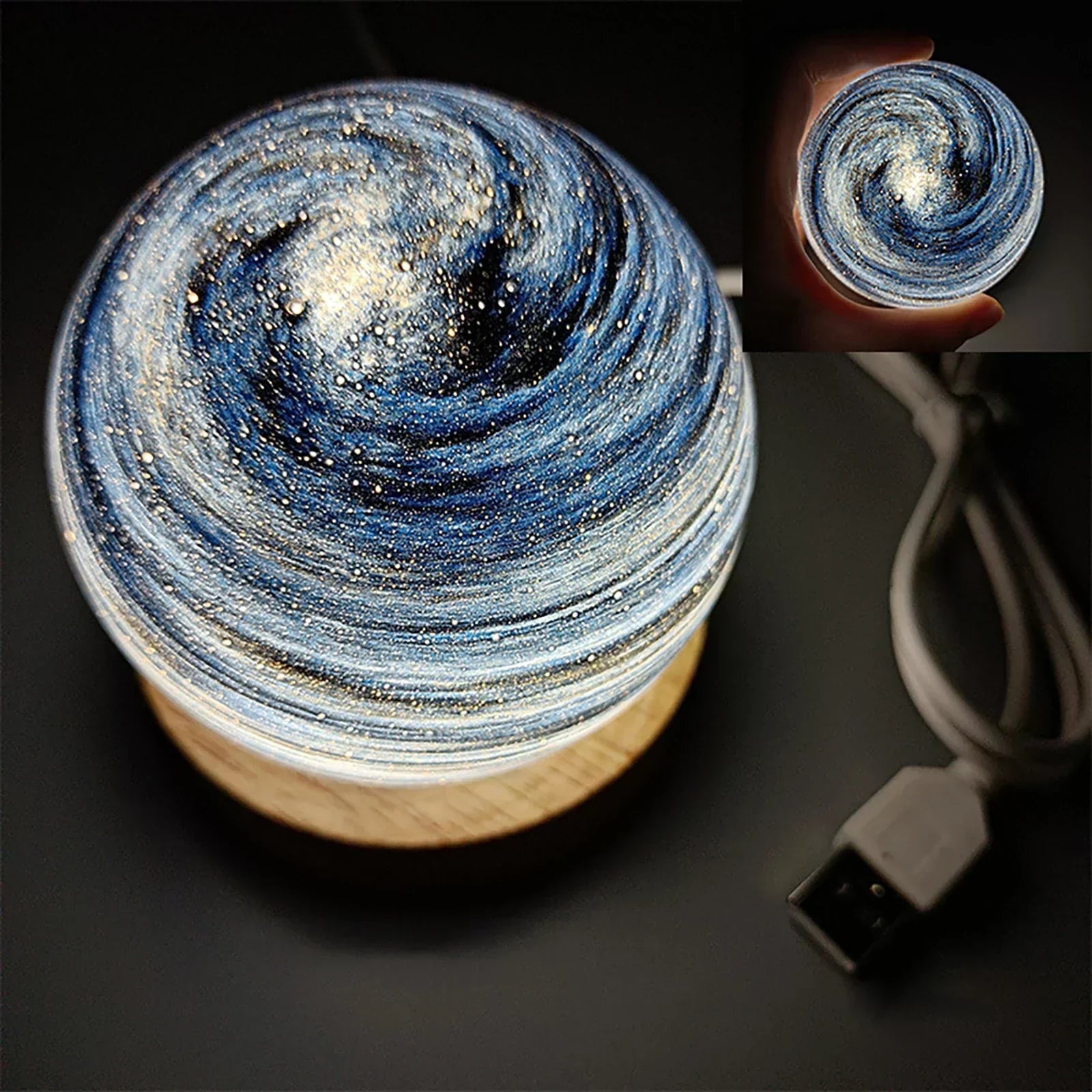 Maliben | Cosmicglow - Mini Night Lights 3d - Solar Decoration Led - Galaxy Ambiance