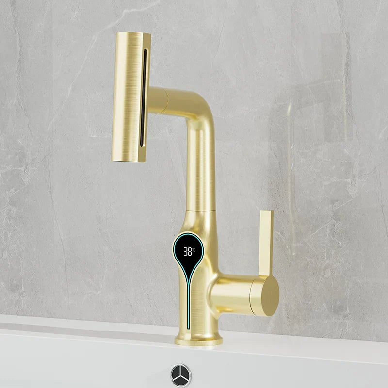 Maliben | Faucet With Waterfall Jet Temperature Display And Adjustable Sprayer