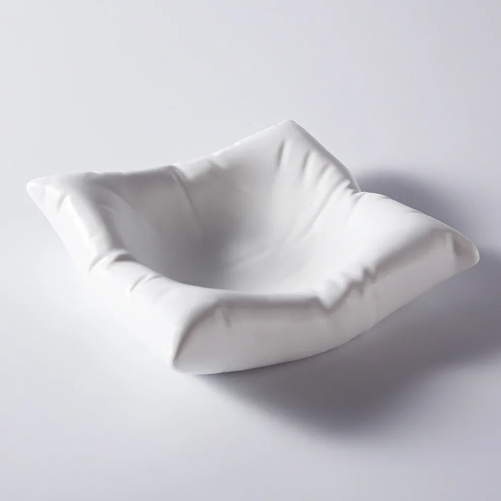 Maliben | Ceramic Artistic Pillow Shape Food Plate