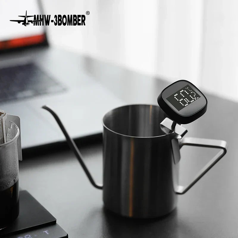 Maliben | MHW-3BOMBER Digital, instant-read coffee thermometer for latte art pen, milk frothing pitcher, stylish barista kitchen accessories for home