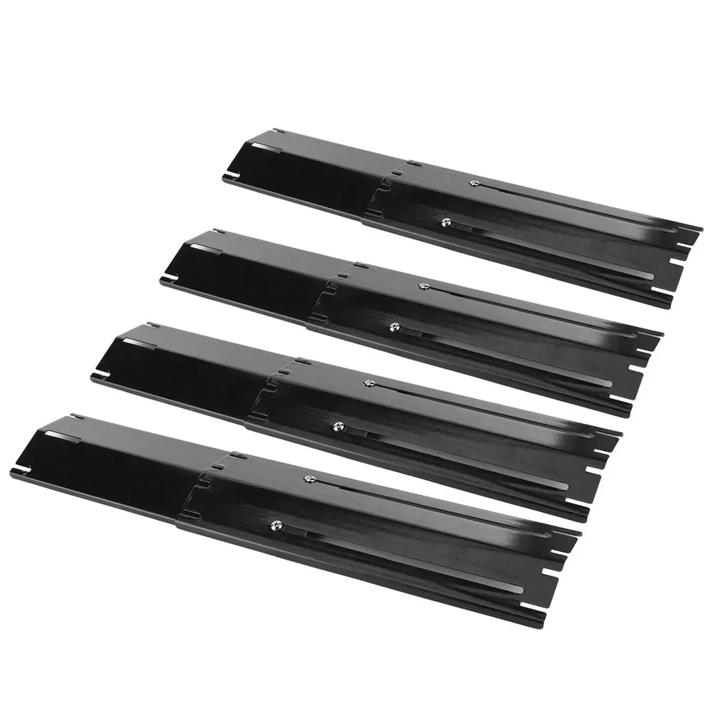 Maliben | Grill Shield Adjustable Heat Shield For Gas Grills | Replacement Thermal Plates Made Of Enamel | 2/4 Pair Set | Universal Adjustable 30–56 Cm