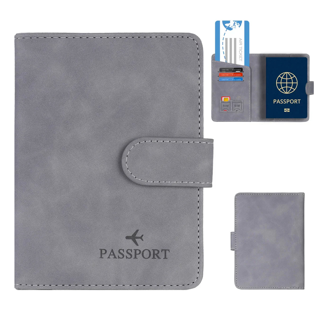 Maliben | Passport Holder Travello | Rfid Protection | Real Leather Look | For WoMen & men