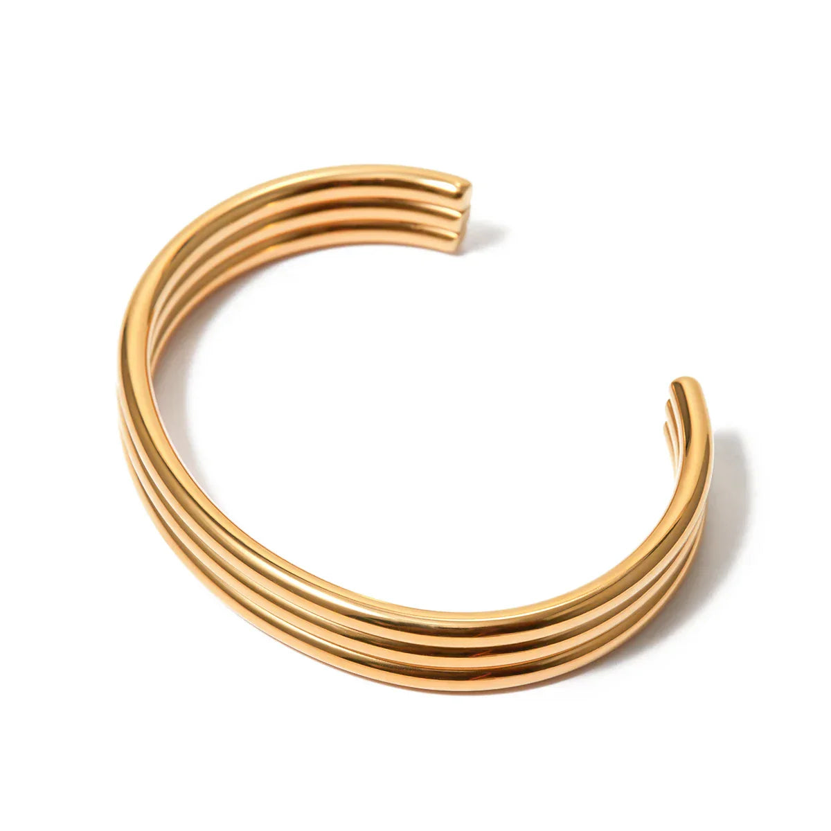 Maliben | 18k Triple Ribbed Bangle Bracelet