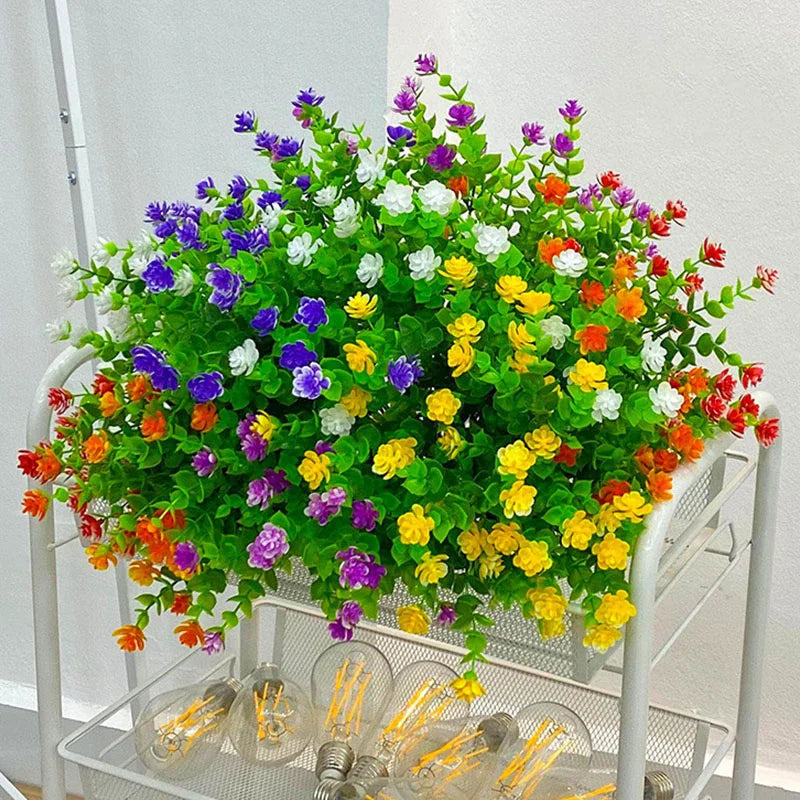 Maliben | Artificial Flowers Florasun | Uv-Resistant & Weatherproof | Hanging Decorative Plants For Garden & Balcony | Easy Care & Evergreen