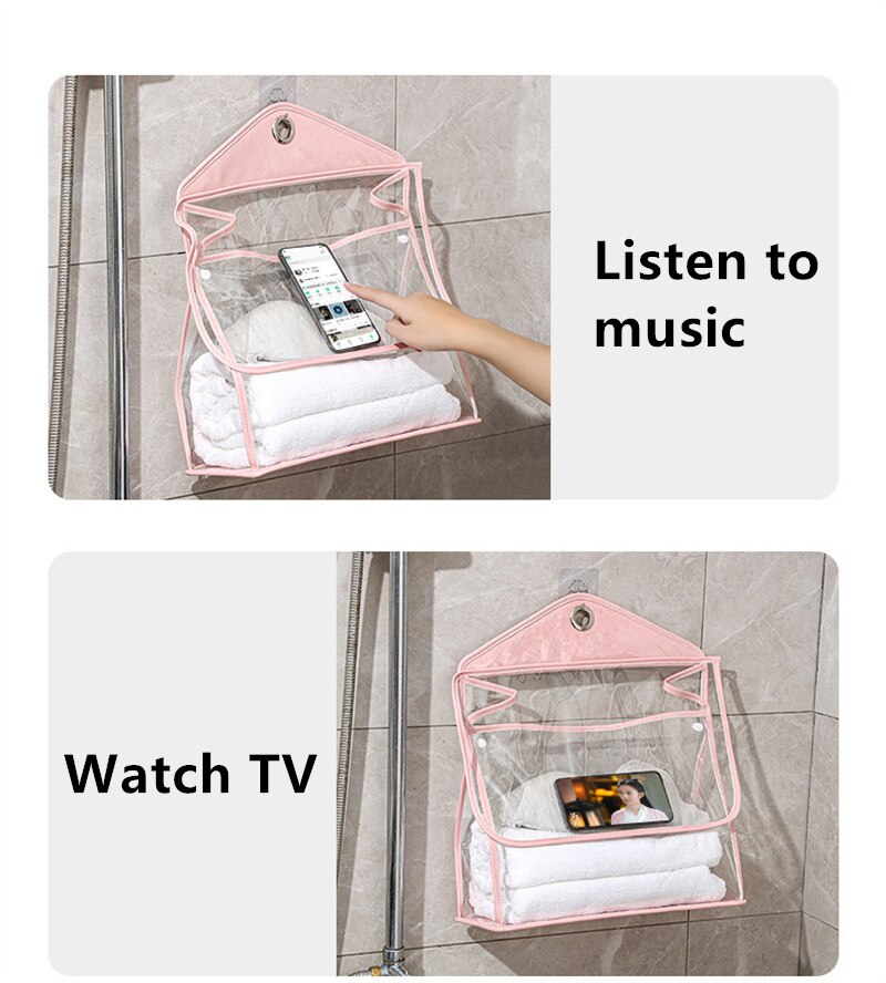 Maliben | Waterproof Transparent Hanging Bathroom Organizer Bag