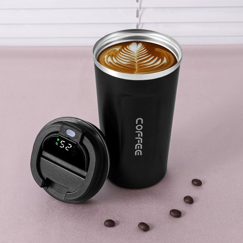 Maliben Smart Thermos Coffee Mug — LED Temperature Display, 510 ml