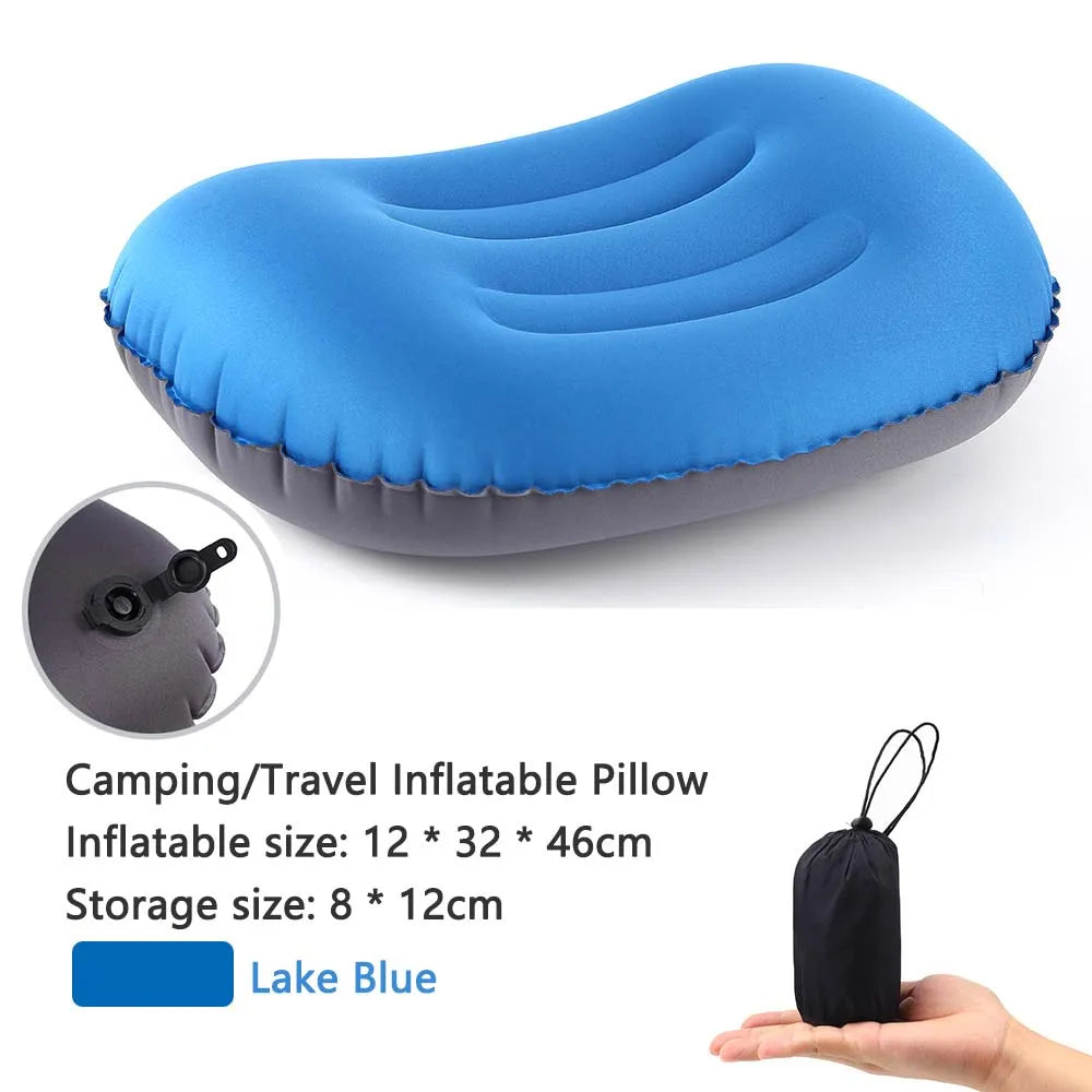 Maliben | Airnest Inflatable Outdoor Pillow | Compressible & Foldable | Neck Support For Camping, Hiking & Travel